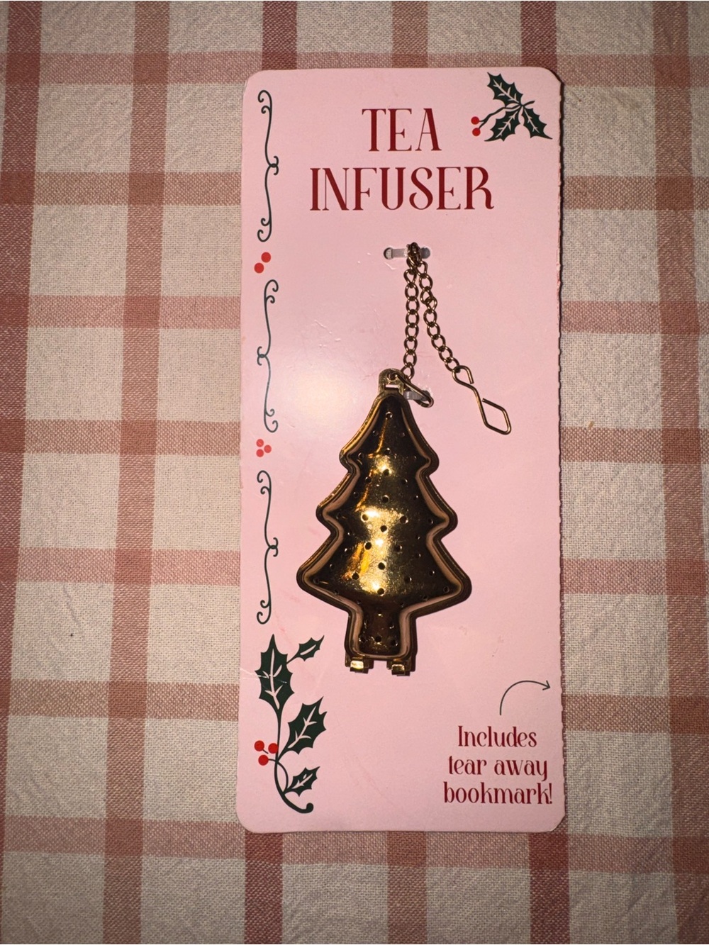 Holiday Gold Christmas Tree Tea Infuser